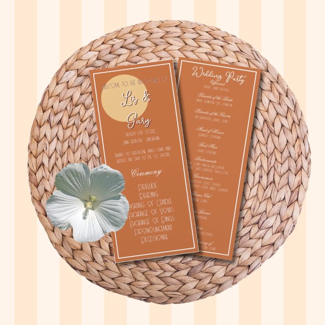 Programa de Casamento Minimalista Mostarda Terraco (Criador carregado)