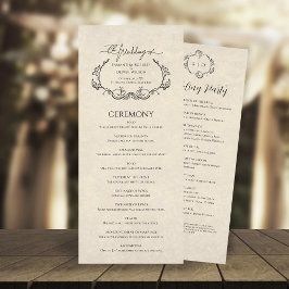 Programa de Casamento Minimalista Vintage