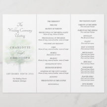 Programa de casamento Misty tree Tri-Fold