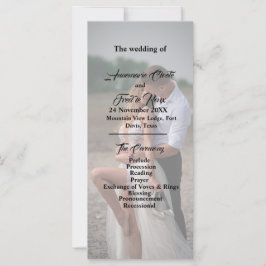 Programa de Casamento Moderno da Tipografia Simple