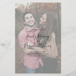 Programa de Casamento Moderno de Fotos Elegante