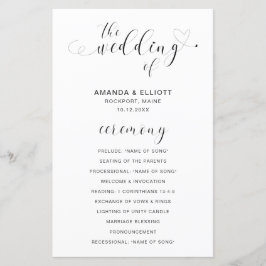 Programa de Casamento Moderno do Coração Negro e B