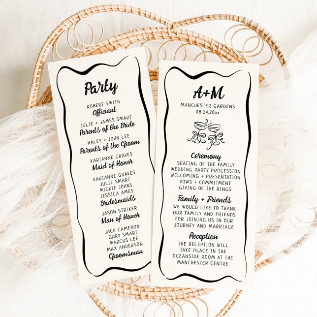 Programa de Casamento Moderno e Caprichoso Desenha (Criador carregado)