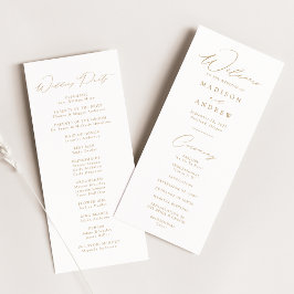 Programa de Casamento Moderno e Elegante em Letra