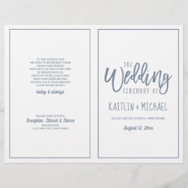 Programa de Casamento Moderno em Dusty Blue - Brus