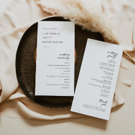 Programa de Casamento Moderno Minimalista