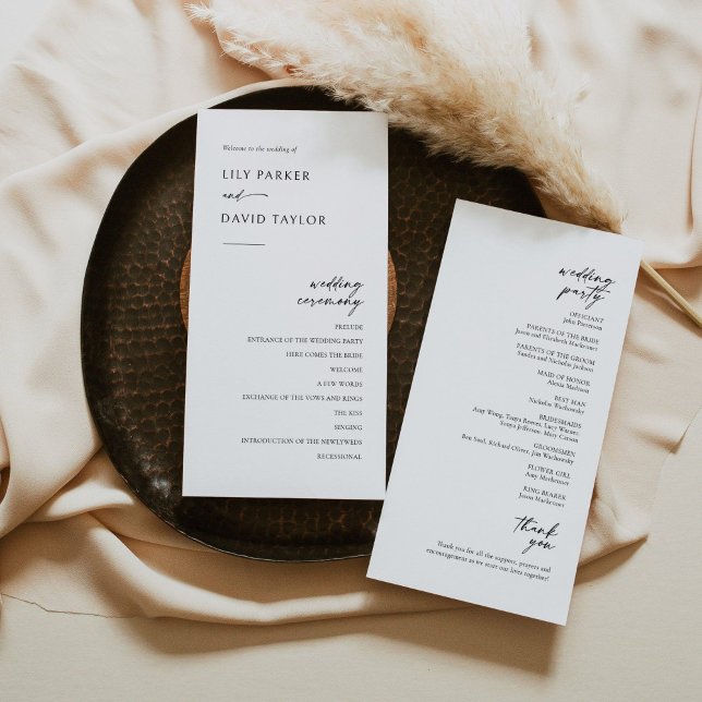 Programa de Casamento Moderno Minimalista (Criador carregado)
