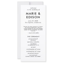 Programa de Casamento Moderno Minimalista Elegante