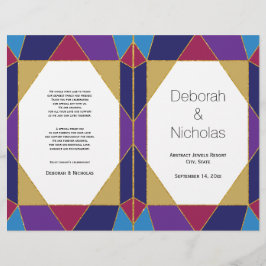 programa de casamento moderno para os tons de abst