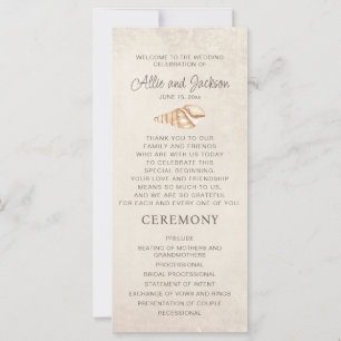 Programa de Casamento na Praia com Conchas de Arei