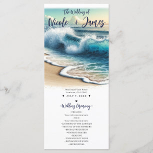 Programa de Casamento na Praia com Ondas do Oceano