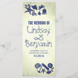 programa de casamento náutico da corda-náutica vin