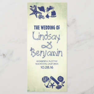 programa de casamento náutico da corda-náutica vin