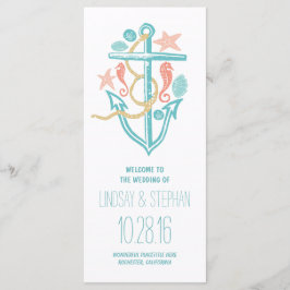 programa de casamento náutico de praia âncora