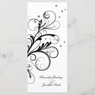 Programa de Casamento - Negra Branca Floral Elegan