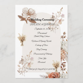 Programa de Casamento Neutro Rústico