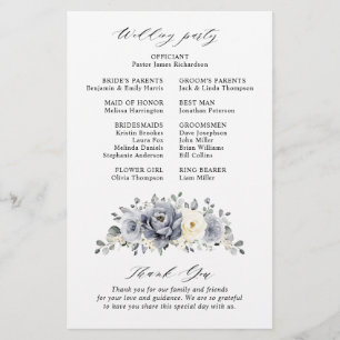 Programa de Casamento no inverno Floral da Cinza d
