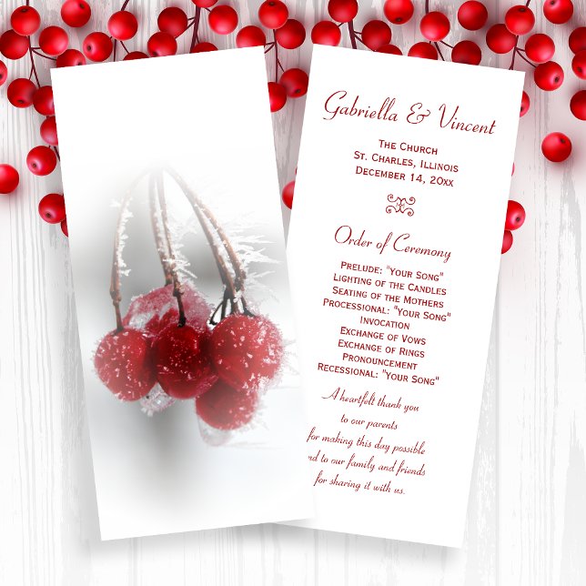 Programa de Casamento no inverno Red Frosty Berrie (Criador carregado)