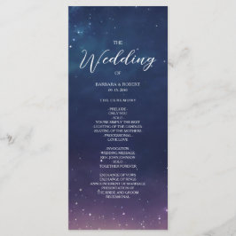 Programa de Casamento Noturno Estrelado Celestial