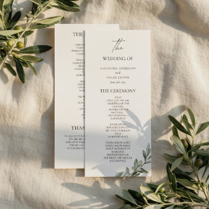 Programa de Casamento Olive Branch Elegante Folh