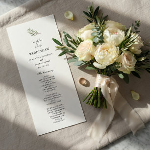 Programa de Casamento Olive Branch Minimal