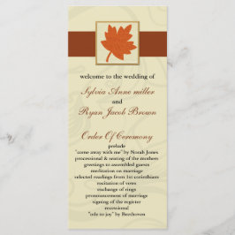 programa de casamento outono laranja