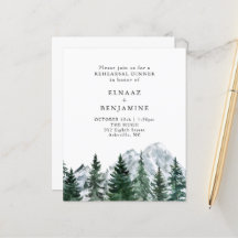 Programa de casamento paisagem florestal e montanh