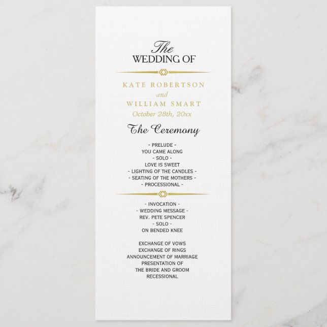 Programa de Casamento para DEVIDORES DOURADOS ART  (Frente)