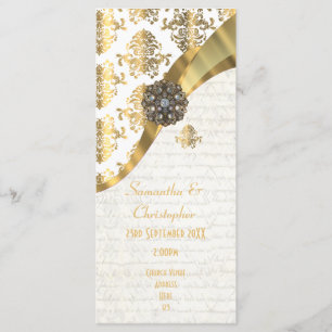 Programa de casamento para o ouro pergaminho e a i