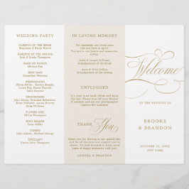 Programa de casamento para ouro de eterno de calig