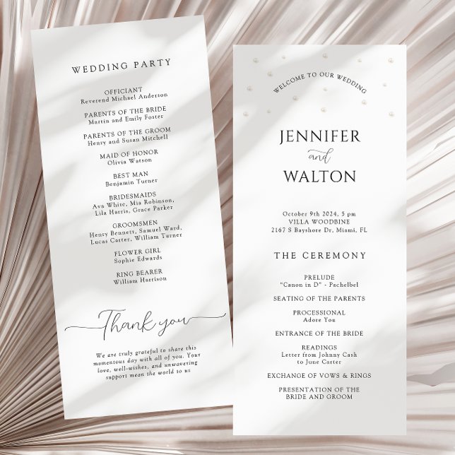 Programa de Casamento Pérolas Brancas (Criador carregado)