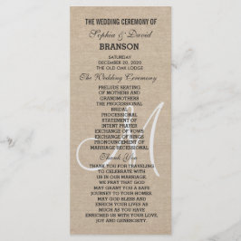 Programa de Casamento Personalizado com Monograma