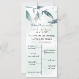 Programa de Casamento Personalizado de Cores Aquát