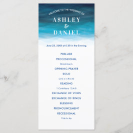 Programa de Casamento por Aquarela das Ondas Oceân