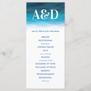 Programa de Casamento por Aquarela das Ondas Oceân