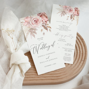 Programa de Casamento por Blush de Rosa Tendy Dust