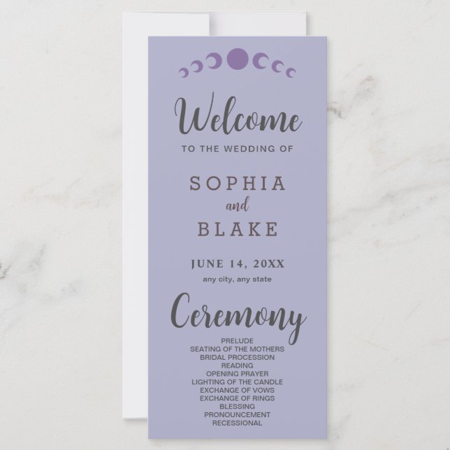 Programa de Casamento Prateado por Fases da Lua Ro (Frente)