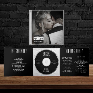 Programa de Casamento Preto do Booklet do Cobrir d