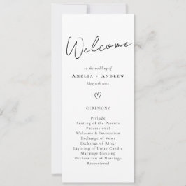 Programa de Casamento Preto e Branco com Roteiro M