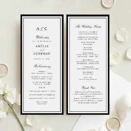 Programa de Casamento Quadro de Borda Moderno e El