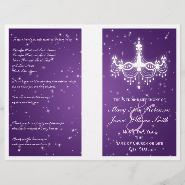 Programa de Casamento que Estimula o Chandelier Pu (Frente)