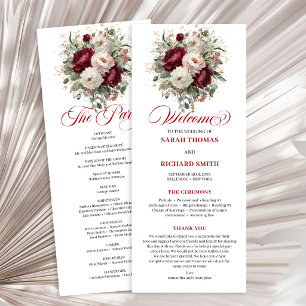 Programa de Casamento Refined Blush Burgundy Gold