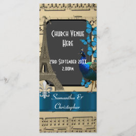 Programa de casamento Românico Vintage em Paris