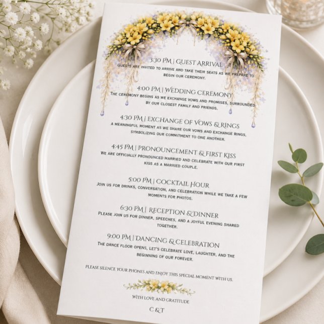 Programa de Casamento Romântico com Freesia Amarel (Criador carregado)