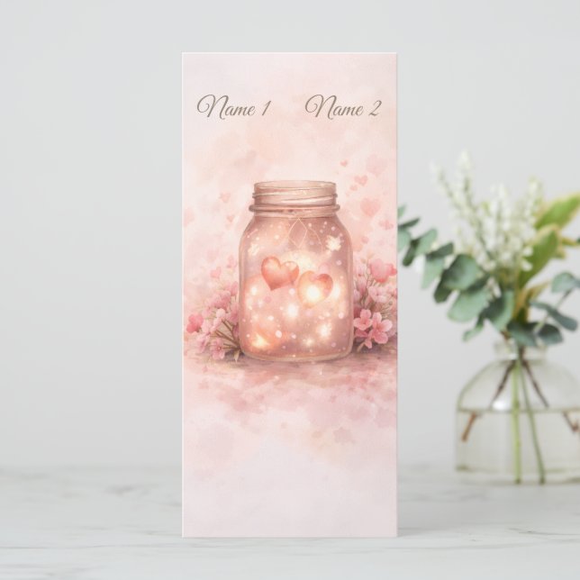 Programa de Casamento Romântico em Pote de Pedra (Em pé/Frente)