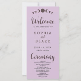 Programa de Casamento Roxo da Lua Escura Marrom