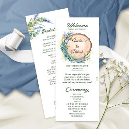 Programa de Casamento Russo de Madeira Grain Blueb