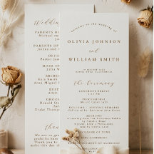 Programa de Casamento Rústico, Ordem Simples de Ev