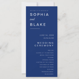 Programa de Casamento Safira Escuro Minimalista Si