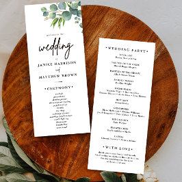 Programa de Casamento Sage Eucalyptus Woodland